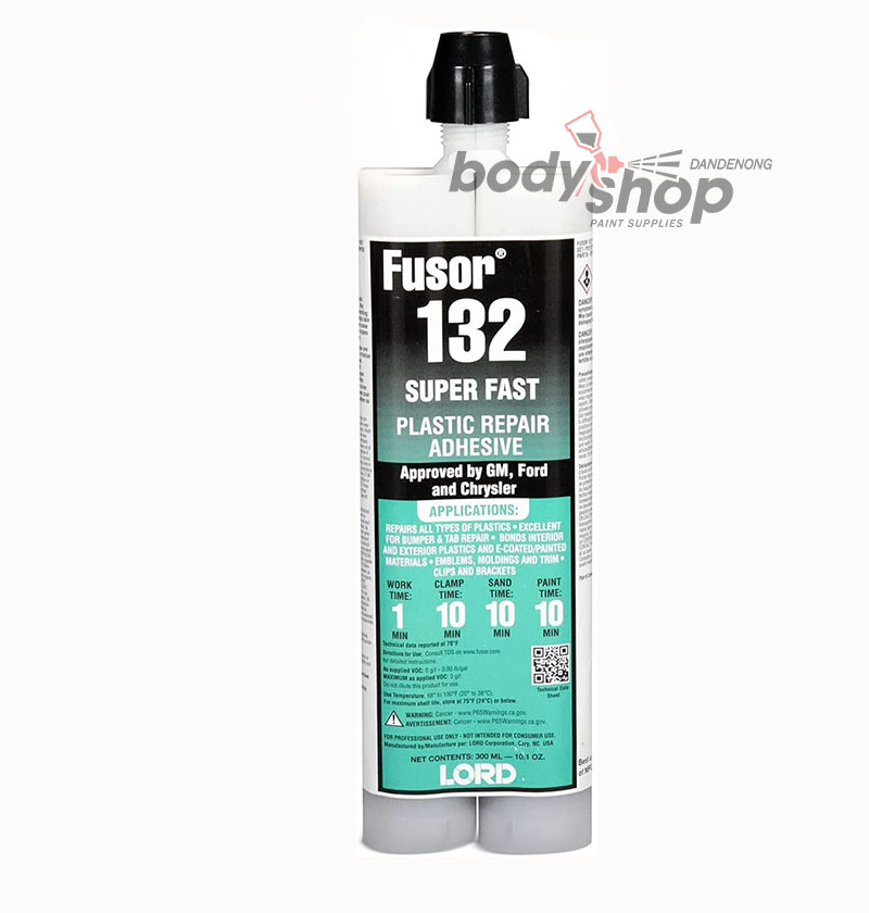 Fusor 133 Super Fast Plastic Repair Adhesive – Black Paste – 1.7 Oz Cartridge